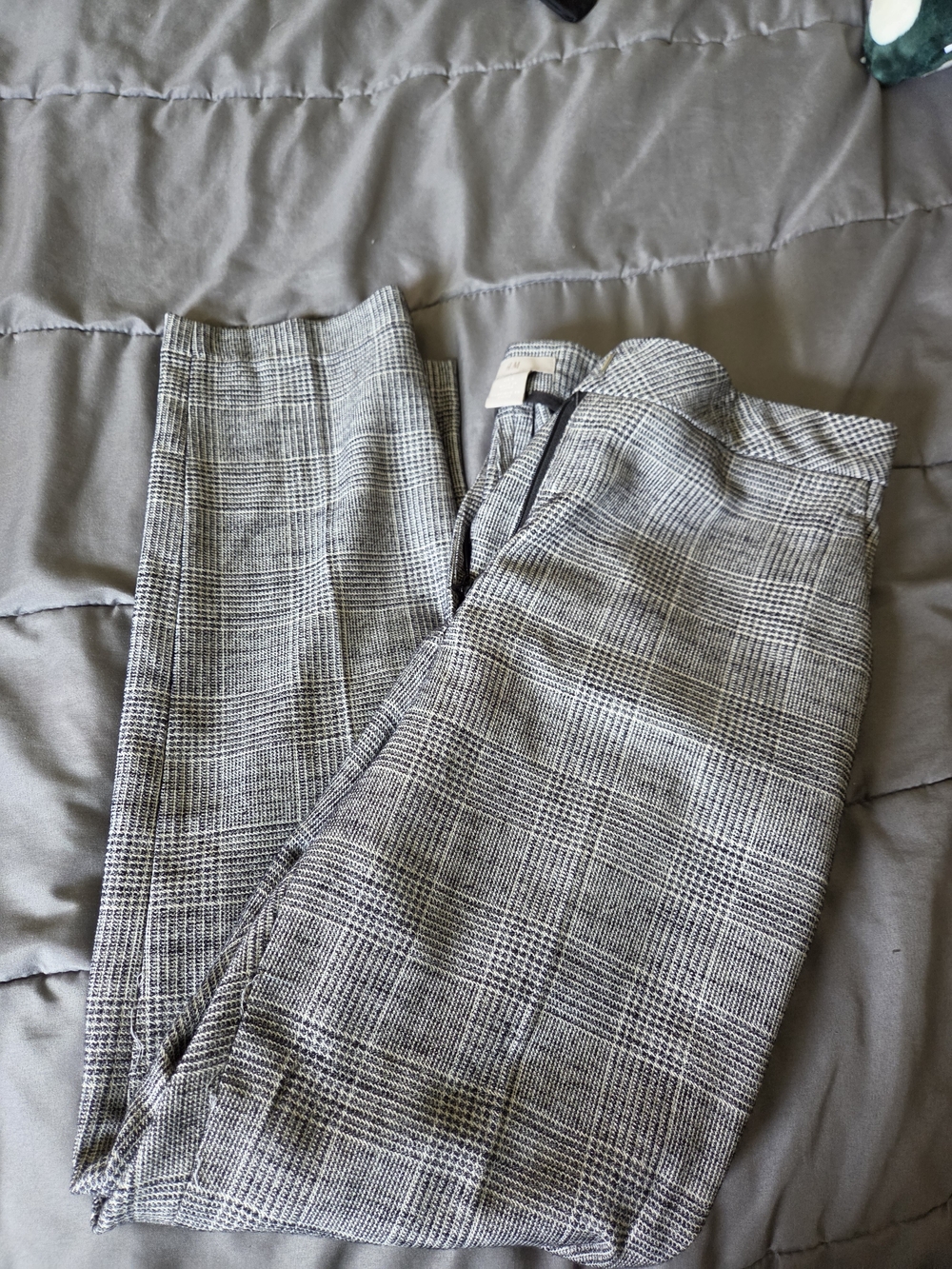 LOFT Gray Plaid Dress Pants